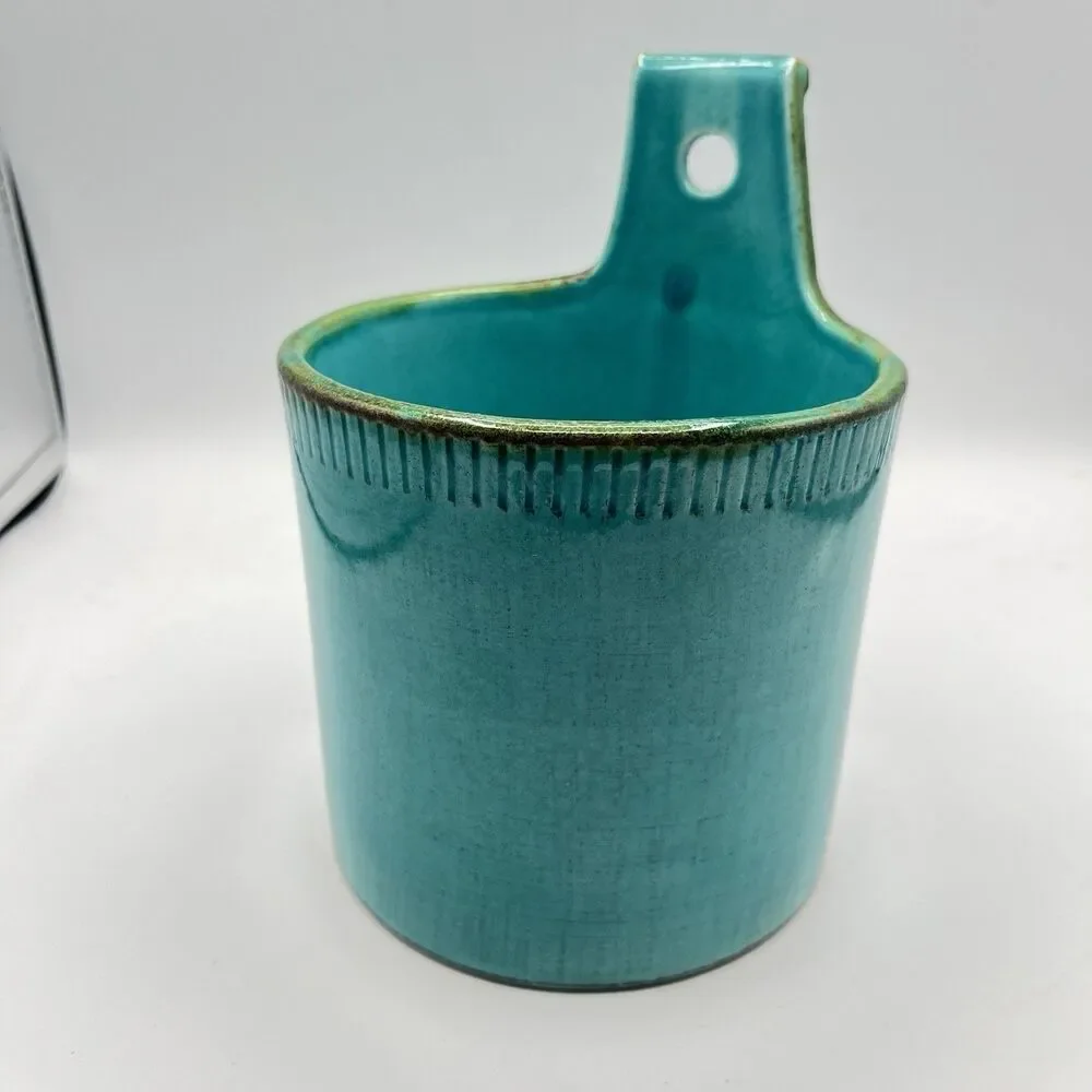 Crate And Barrel Container Blue Ceramic